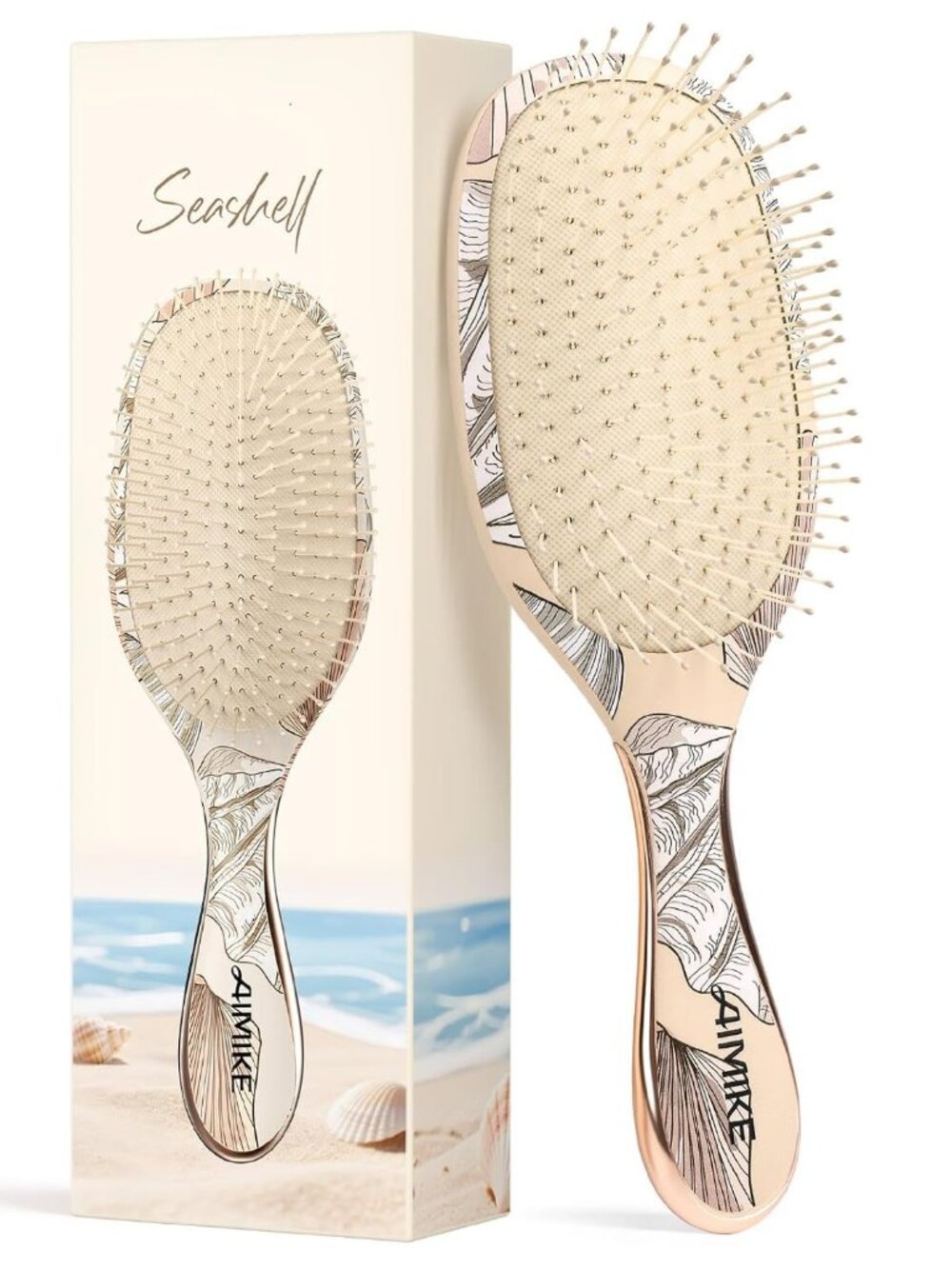 Paddle Hairbrush for Women & Kids – Gentle Hair Brush Detangler for Fine Thin